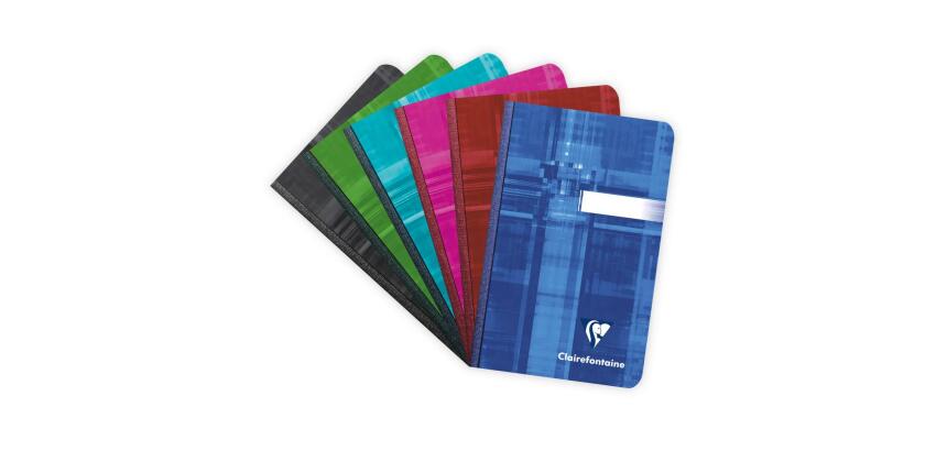 Carnet brochure dos toilé 9x14 cm 192 pages ligné - Assortis