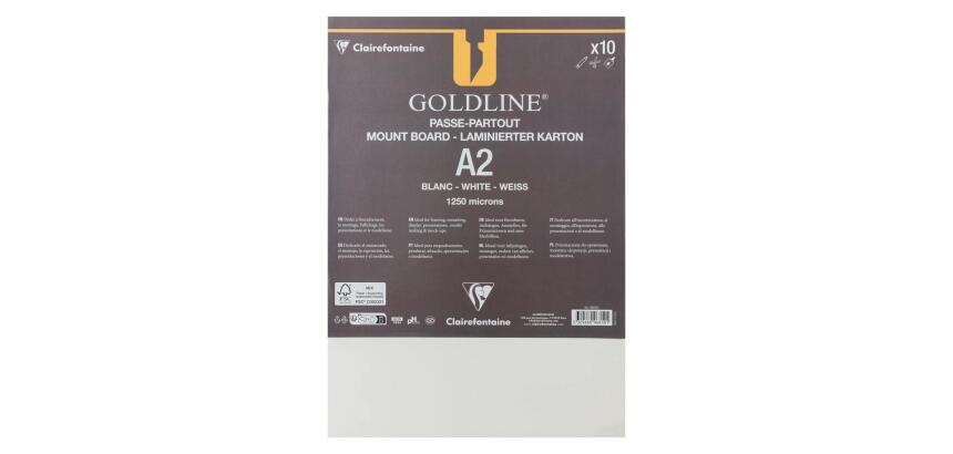 Goldline contrecollé pour passe-partout paquet 10F A2 1,25mm - Blanc