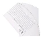 Intercalaires imprimés à touches plastifiées - 20 touches AZ - A4 - Blanc