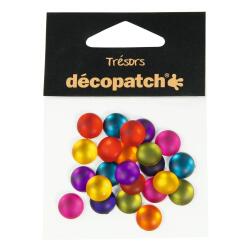 Sachet 24 cabochons 1cm - flashy - Assortiment vif