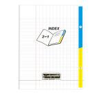 Cahier piqué 2 index 8000 POLYPRO 17x22cm 96 pages grands carreaux Incolore - Incolore