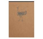 Bloc entoilé en-tête Flying Spirit Kraft A5 140 pages détachables ligné motifs assortis papier ivoire 90g - Brun