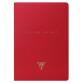 Flying Spirit Red carnet piqûre textile 14,8x21cm 96p ligné motifs assortis papier ivoire 90g - Rouge