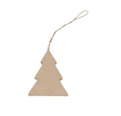 Sapin plat à suspendre 8cm - Kraft