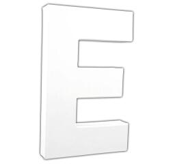 Lettre E 20,5cm - Blanc