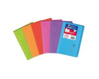 Carnet piqué Koverbook 9x14cm 96 pages petits carreaux couverture polypropylène transparent - Assortis