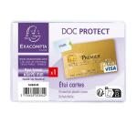 Estuche protector de Tarjeta de banco 2 caras 65x95 PVC 20/100º - Cristal