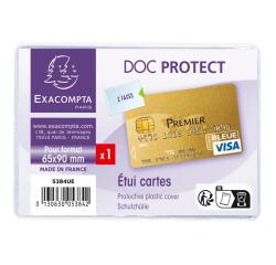 Estuche protector de Tarjeta de banco 2 caras 65x95 PVC 20/100º - Cristal
