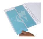 Koverbook Vocabularium notitieboekje met spiraal A5 50 blad gelijnd + centrale kantlijn transparante polypropyleen omslag - Kleurloos