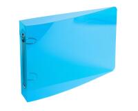 Classeur pour fiches bristol 125x200 2 anneaux 25mm polypropylène Crystal colours - Bleu