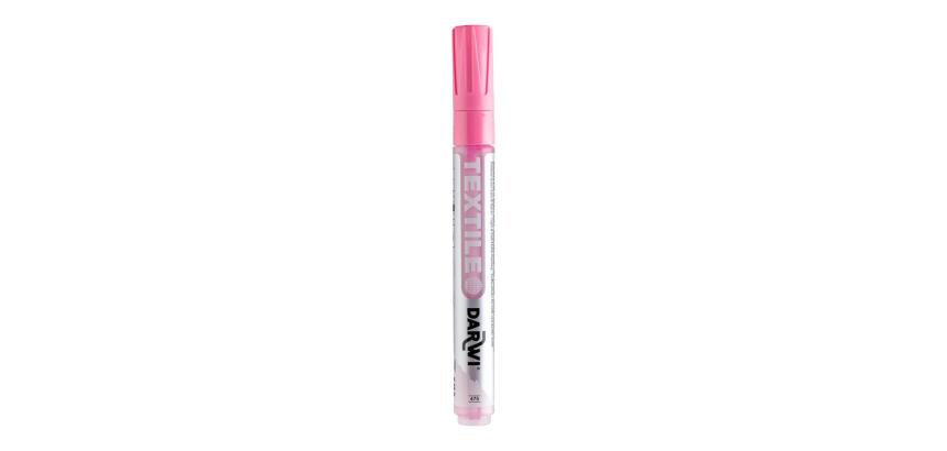 DARWI Marqueur Peinture Textile Opaque Pointe Conique Fine 2mm - Rose