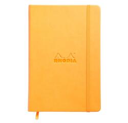 Webnotebook A5 192 pages ligné papier ivoire 90g fermeture élastique - Orange