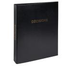 Reliure registre 32x26cm 4 anneaux avec recharges de 100 feuillets - Registre des décisions - Noir