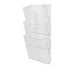 Distributeur de prospectus vertical 3 compartiments A4 - Cristal