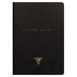 Flying Spirit carnet brochure cousue A5 192 pages ligné motifs assortis papier ivoire 90g - Noir