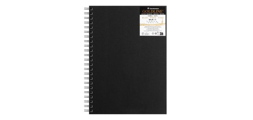 Goldline carnet spiralé 50F A4 140g portrait - Blanc