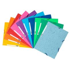 Elastic folder with 3 flaps, Exacompta brand, 24 x 32 cm, assorted colors