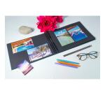 Album photo à spirales 50 pages noires - Format 32x22cm - PALMA - Bleu