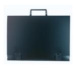 Valisette arts graphiques à poignée Dos 30 mm polypropylène rigide 12/10e - Pour format raisin - Noir