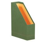 Rhodiarama porte-revues simili cuir italien 10x25x31 cm - Sauge