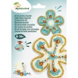 Kit à broder broches fleurs - Bleu