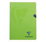 Cahier piqué Mimesys A4 80 pages ligné + marge couverture polypropylène Couleur aléatoire - Assortis