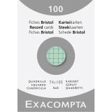 Fichas de cartulina bristol 205 g/m2 - Cuadricula - 74x105 mm