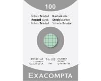 Fichas de cartulina bristol 205 g/m2 - Cuadricula - 74x105 mm