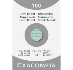 Fichas de cartulina bristol 205 g/m2 - Cuadricula - 74x105 mm