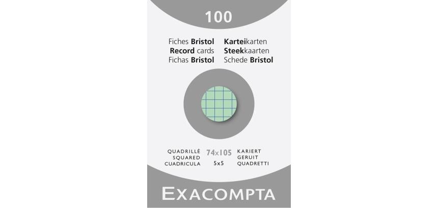 Fichas de cartulina bristol 205 g/m2 - Cuadricula - 74x105 mm