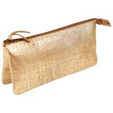 KLEO-PATHRA CUIR Grande Pochette 2 compartiments 22x11 cm Or