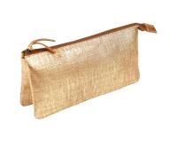 KLEO-PATHRA CUIR Grande Pochette 2 compartiments 22x11 cm Or