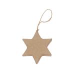 Etoile plate à suspendre 7,5cm - Kraft