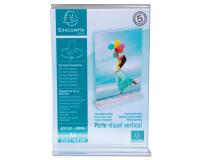 Soporte folletos - Vertical - A6 - 105x46x154 mm - Cristal