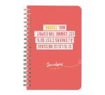 Jemedisais, Carnet reliure intégrale 11x17cm 100 pages, ligné, assortis. - Multicolore