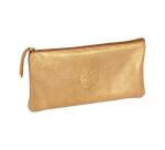 Inspire, Trousse plate en cuir, embossage arbre, 22x11 cm - Or