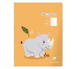 Cahier de poésie piqué Clairenfantine 24x32cm 48p grands carreaux + uni Couleur aléatoire - Assortis