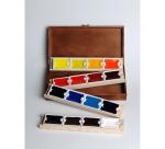 Coffret acajou + 4 supports + 16 godets géants
