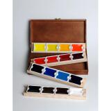 Coffret acajou + 4 supports + 16 godets géants