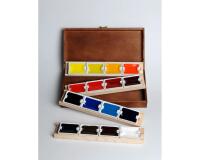 Coffret acajou + 4 supports + 16 godets géants