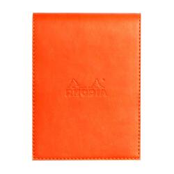 Rhodiarama porte-bloc avec porte-crayon + bloc N°12 ligné - Tangerine