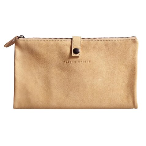 Flying Spirit trousse plate 27x23,6cm avec pochette zipée 2 compartiments - Beige