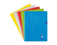 Cahier piqué Mimesys 24x32cm 140 pages petits carreaux couverture polypropylène Couleur aléatoire - Assortis