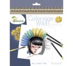 Carnet de coloriage Wild 5 - Bleu