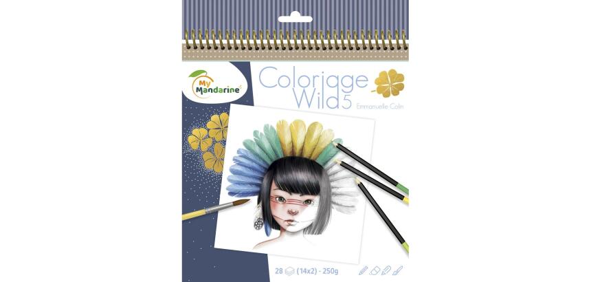 Carnet de coloriage Wild 5 - Bleu