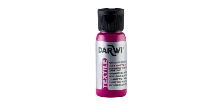 DARWI Flacon de 50 ml de Peinture Textile Opaque - Rubis