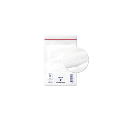 Boite de 200 Pochettes Blanches Matelassées de Film à Bulles 110x160 mm - Auto-adhésives - Blanc