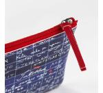 Le Mur des Je t'aime, Trousse plate en simili cuir 22x11 cm