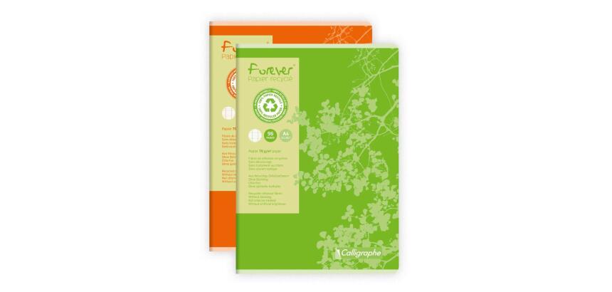 Cahier piqué FOREVER A4 96 pages grands carreaux 70 g - Assortis