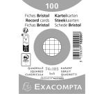 Fichas de cartulina bristol 205 g/m2 - Cuadricula - 74x105 mm - Blanco